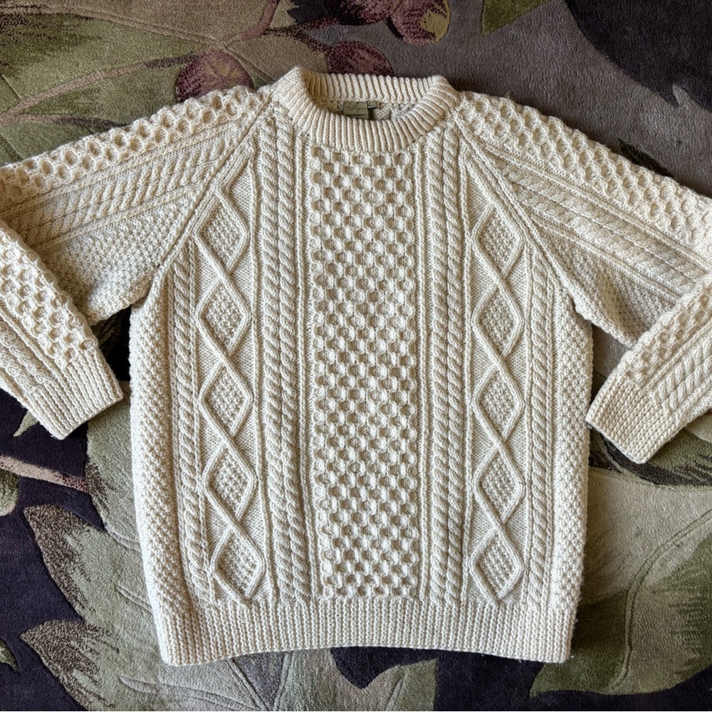 Magee Aran Ireland Wool Cableknit Sweater XL men’s